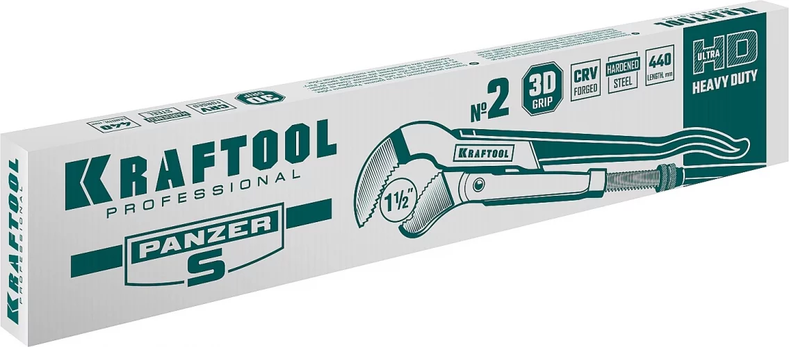 Трубный ключ KRAFTOOL Panzer-S №2, изогнутые губки 2733-15_z02