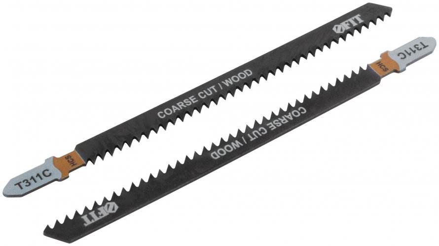 Полотна по дереву, HCS, разведенные, фрезерованные зубья, 126/100/2,5 мм (Т311С), 2 шт. FIT 40883