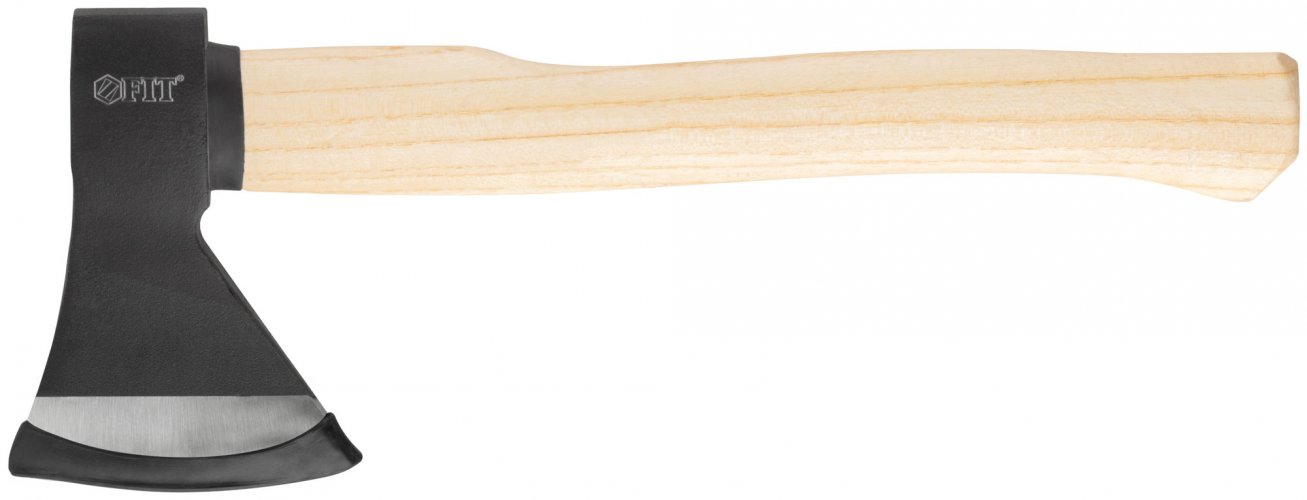 Топор кованая усиленная сталь, деревянная полированная ручка 600 гр. FIT 46136