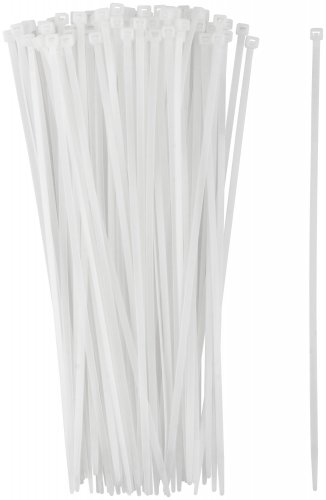 Хомуты нейлоновые для проводов, белые 100 шт., 4,8х300 мм FIT 60376