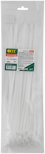 Хомуты нейлоновые для проводов, белые 100 шт., 4,8х300 мм FIT 60376