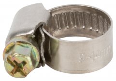 Хомут обжимной (нержавеющая сталь со сваркой) 9-14 мм FIT 64272