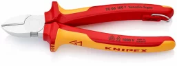 Кусачки боковые хромированные 180 мм, KNIPEX, ( KN-7006180TBK )