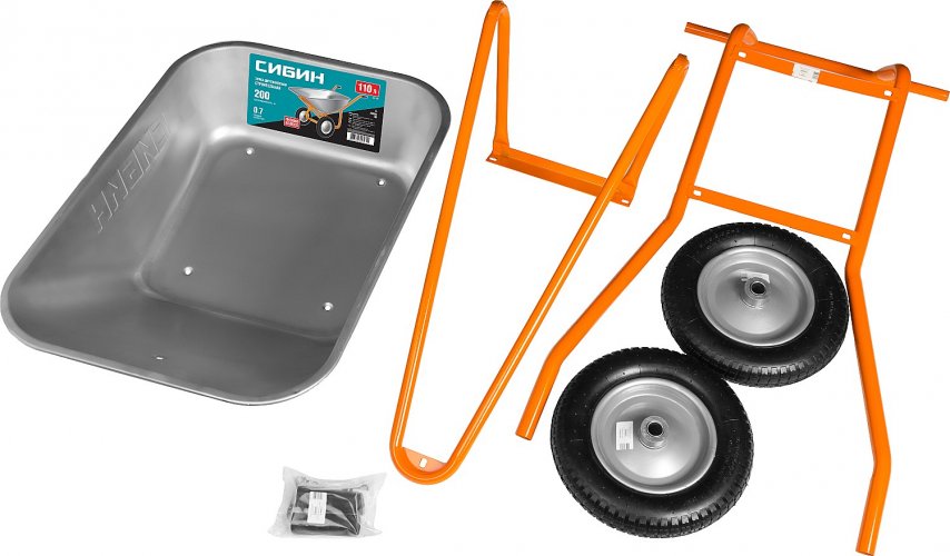 Строительная двухколесная тачка 200 кг СИБИН СТ-22 39905_z01