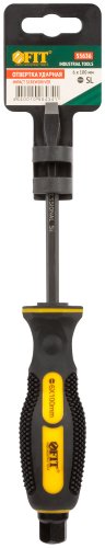Отверткa ударная, сталь S2, шестигран.жало, боек под ключ, прорезиненная ручка, 6х100 мм SL FIT 55636