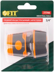Соединитель двухкомпонентный с автостопом 3/4'' FIT 77744