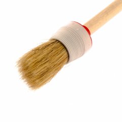 Кисть круглая № 6 (30 мм), натуральная щетина, деревянная ручка MTX 82076