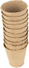 Горшочек для рассады, 80 х 80 мм, торфяной, 10 шт, Россия 64365