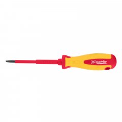 Отвертка Insulated, SL4 x 100 мм, CrMo, до 1000 В, двухкомпонентная рукоятка Matrix Professional 12916