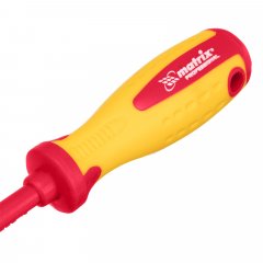 Отвертка Insulated, SL4 x 100 мм, CrMo, до 1000 В, двухкомпонентная рукоятка Matrix Professional 12916