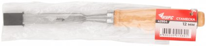 Стамеска с деревянной ручкой 12 мм КУРС 42954