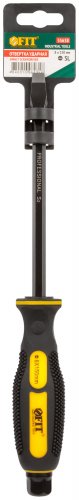 Отверткa ударная, сталь S2, шестигран.жало, боек под ключ, прорезиненная ручка, 8х150 мм SL FIT 55638
