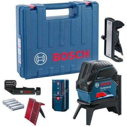 Лазерный уровень BOSCH GCL 2-50 с калибровкой + RM1 + BM3 + LR6 + кейс