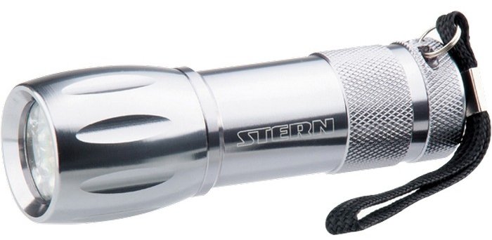Фонарик светодиодный, алюминиевый корпус, влагозащищенный, 9 Led, 3 х ААА Stern 90502