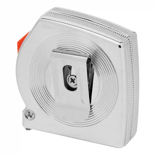 Рулетка Chrom,3 м x 13 мм,хромированный корпус MATRIX 31036