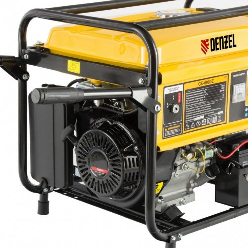 Генератор бензиновый GE 6900E, 5.5 кВт, 220 В/50 Гц, 25 л, электростартер Denzel ( 94684 )