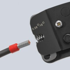 Самонастраивающийся инструмент для опрессовки контактных гильз вороненые 190 мм, KNIPEX, ( KN-975308SB )