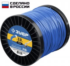 Леска для триммера ЗУБР КРУГ Профессионал 3 мм, 240 м 71015-3.0