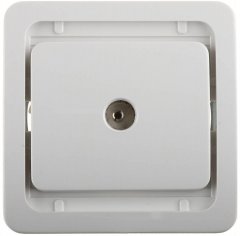 Одинарная телевизионная розетка СВЕТОЗАР CITY SV-54115-W