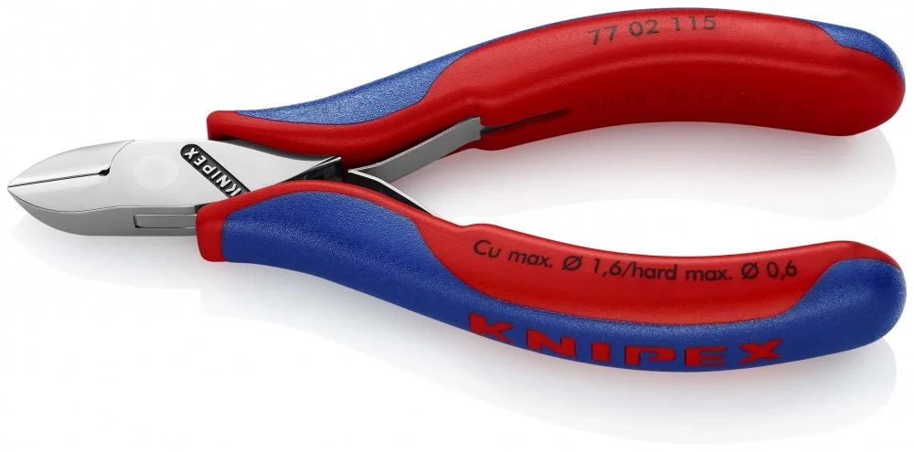 Кусачки боковые для электроники 115 мм, KNIPEX, ( KN-7702115 )