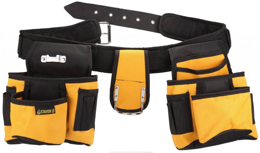 Пояс нейлоновый (18 карманов) для инструментов STAYER 38612