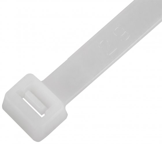 Хомуты нейлоновые для проводов, белые 100 шт., 7,6х300 мм FIT 60381