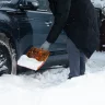 Лопата для уборки снега, поликарбонат, 270х360х840 мм, стальной черенок, усиленная СИБРТЕХ 61673