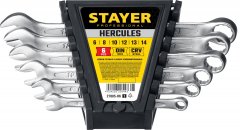 Набор комбинированных гаечных ключей STAYER 6 шт 6 - 14 мм HERCULES 27085-H6_z01