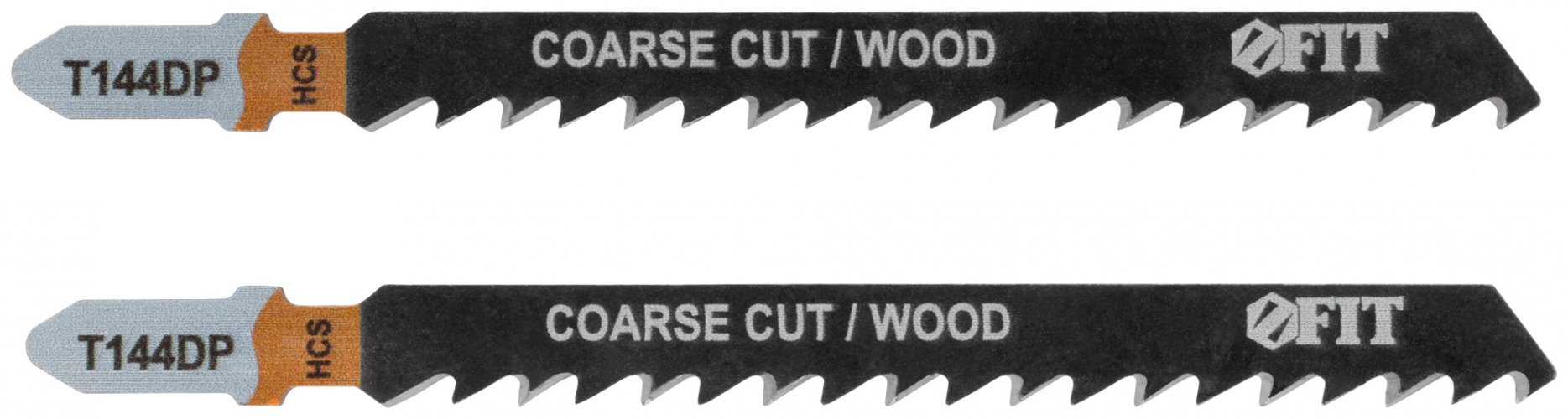 Полотна по дереву, HCS, разведенные, шлифованные зубья 100/74/4 мм (T144DP), 2 шт. FIT 40887