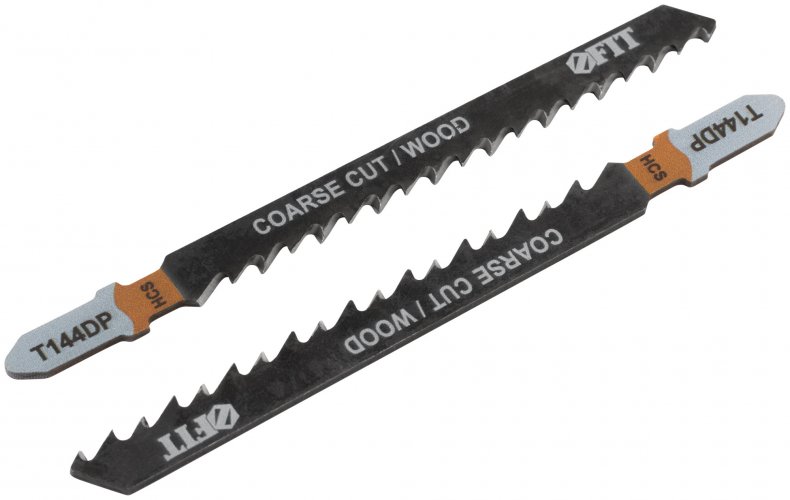 Полотна по дереву, HCS, разведенные, шлифованные зубья 100/74/4 мм (T144DP), 2 шт. FIT 40887