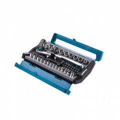 Набор торцевых головок, трещотка 120 зубьев, 41 предмет, 1/2&quot;, 1/4&quot;, CrV Gross 14143