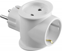 Электрический разветвитель с заземлением, 3 гнезда, 16А/220В СИБИН 55098-3
