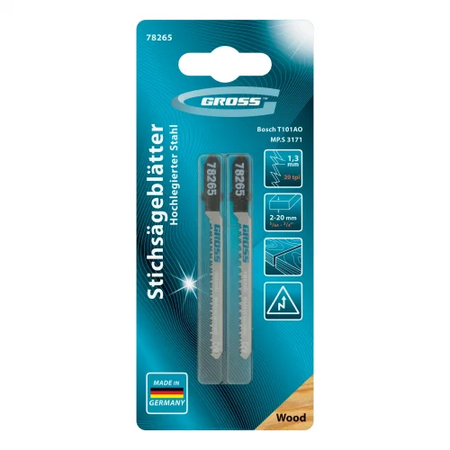 Полотна для электролобзика по дереву, 2 шт, ( 3171-T101AO ) Gross 78265