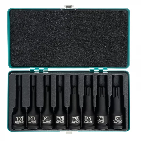 Набор ударных торцевых головок Torx 1/2", в кейсе, 8 шт. Stels 13999