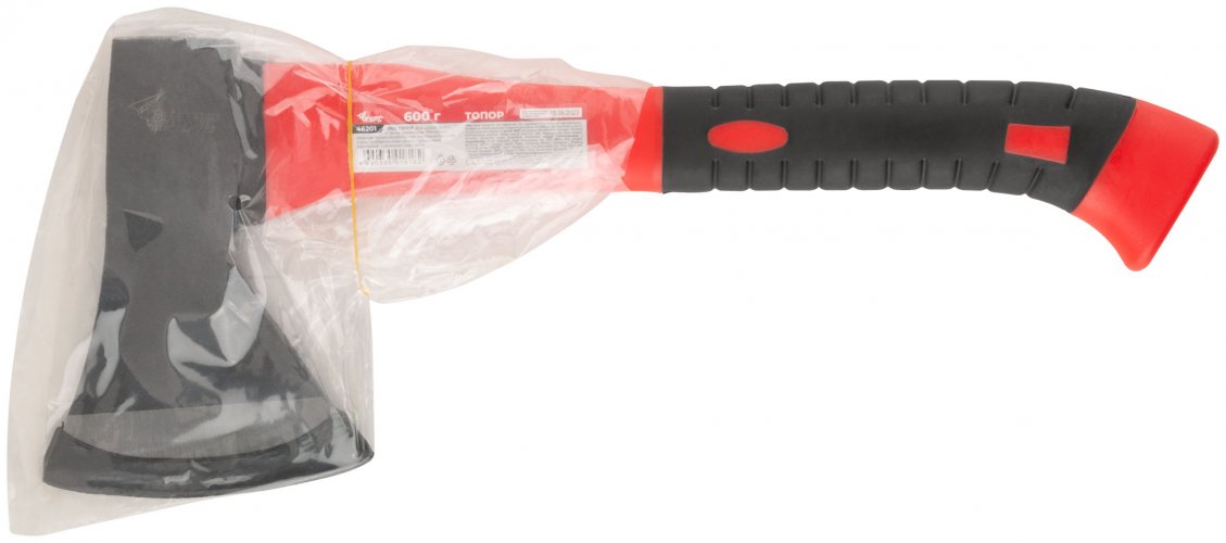 Топор кованая сталь, усиленная стеклопластиковая ручка 600 гр. КУРС 46201