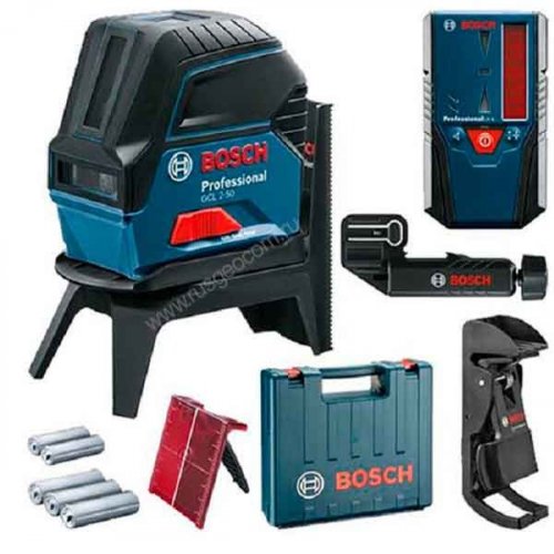 Лазерный уровень Bosch GCL 2-50 с калибровкой + RM1 + BM3 + кейс