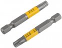 Биты кованые, сталь S2, односторонние 50 мм Т30, 2 шт., блистер FIT 57519