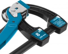 Струбцина реечная быстрозажимная 8, металлический корпус, рычажный храповой механизм, 200 мм Gross 20719