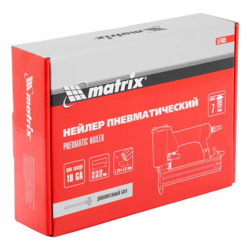 Нейлер пневматический для гвоздей от 10 до 32 мм Matrix 57405