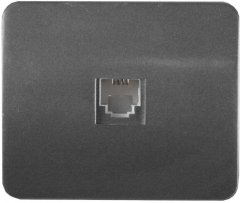 Одинарная телефонная розетка СВЕТОЗАР ГАММА SV-54117-DM