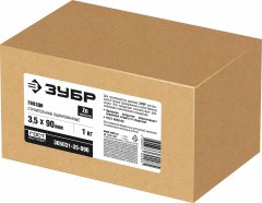 Строительные оцинкованные гвозди ЗУБР 90x3.5 мм, 1 кг 305031-35-090