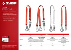 Двухплечный строп ЗУБР СЛА-2, капроновая лента, с амортизатором, 11587