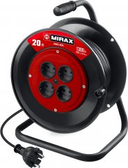 Удлинитель на катушке MIRAX пвс 2x0.75 20м 1300вт 55052-20