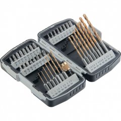 Набор бит и сверл, магнитный адаптер, CrV, пластиковый кейс, 40 шт. Matrix 11322