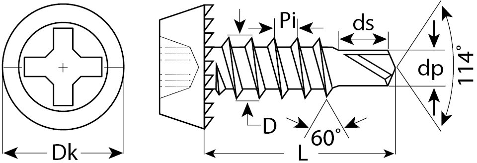 Саморезы со сверлом по листовому металлу 1000 шт. (3,8х11 мм; PH2; ТФ1) ЗУБР 4-300151-38-11