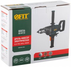 Дрель-миксер 720 Вт; 0-900 об/мин; КлП 3-16 мм; металл.корпус, рез.накл.; коробка FIT 80036