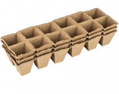 Кассета для рассады, 310 х 100 х 50 мм, 12 ячеек, торфяная, 3 шт, Россия 64368