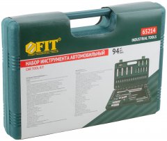 Набор инструмента автомобильный  94 шт. CrV 1/2"+1/4" FIT 65214