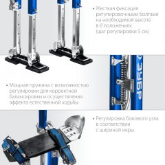 Строительные ходули ЗУБР 610-1020 мм 10324