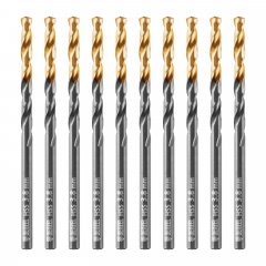 Сверло по металлу, 3,8 мм, HSS-Tin, Golden Tip, 10 шт. Denzel 717208